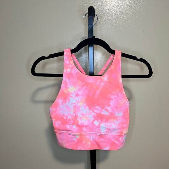 Lululemon Energy Bra High Neck Long Line Shibori Size 4 - Picture 3 of 5